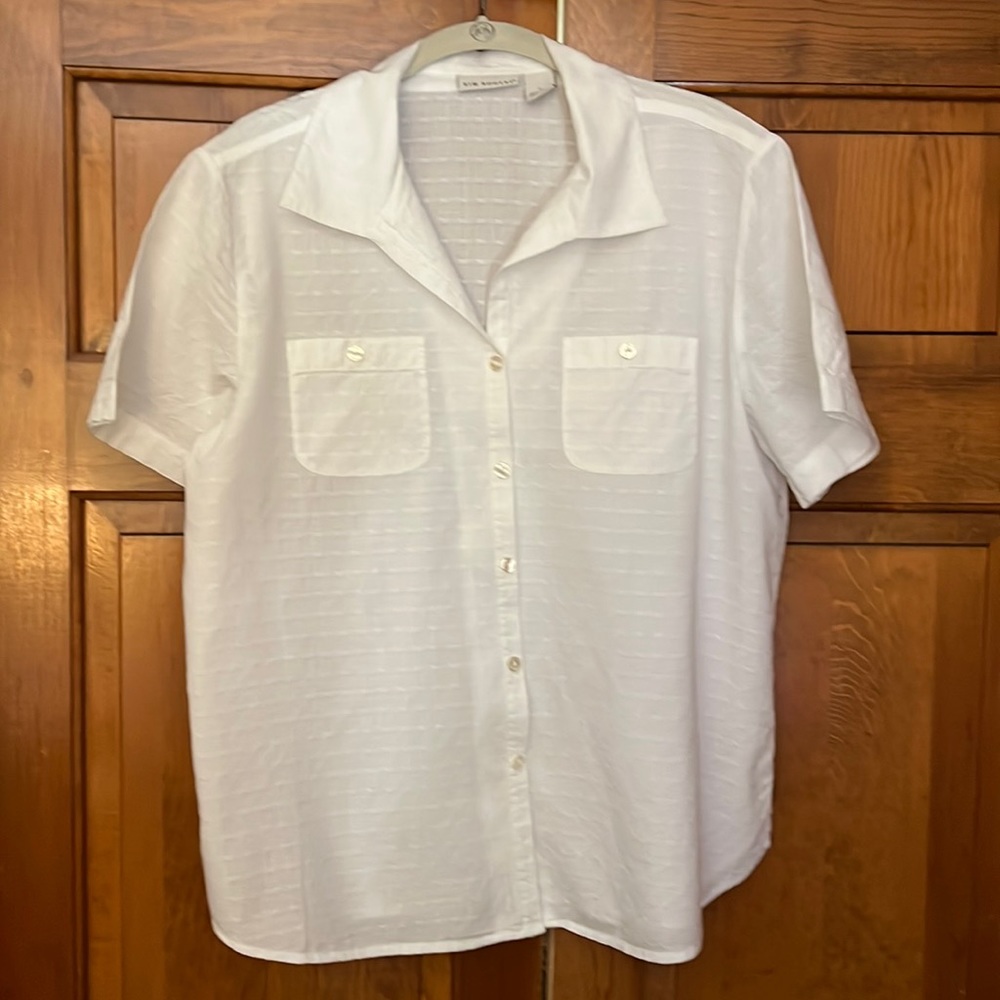 Kim Rogers women’s ss white cotton blouse